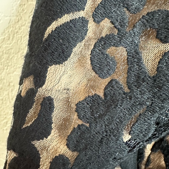 Tadashi Shoji A-line nude and black lace cocktail dress. 14 - Picture 5 of 5